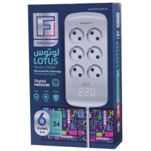 محافظ برق ۶ خانه دیجیتال صوتی و تصویری فروزش مدلLT-600D لوتوس با کابل ۲.۸ متر