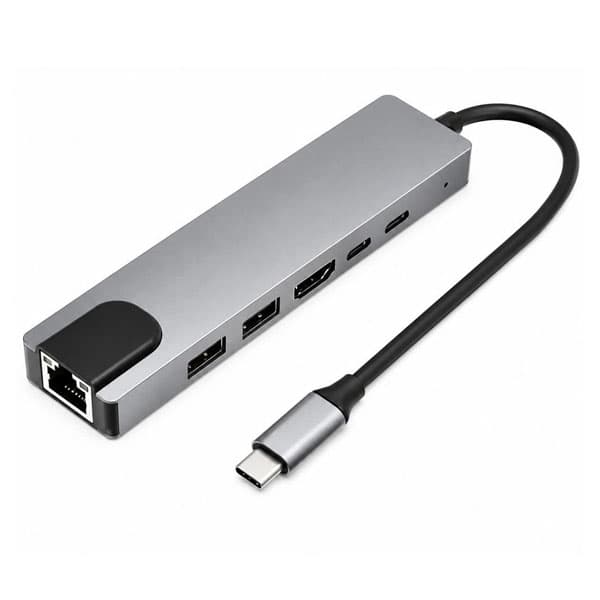 تبدیل و هاب چندکاره 6 در 1 آیفورتک مدل IF-6 IN 1