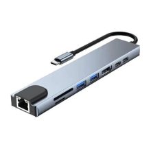 تبدیل و هاب چندکاره 8 در 1 آیفورتک مدل IF-8 IN 1