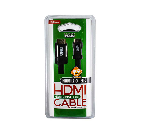 کابل Mini HDMI  کی نت پلاس 1.8 متر