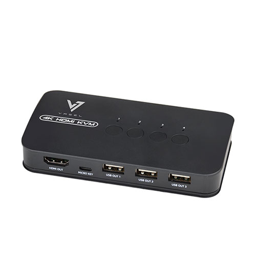 سوئیچ کی‌وی‌ام 4 پورت HDMI واصل مدل VSL-HK401