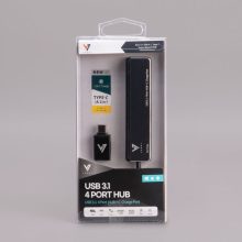 Vasel USB 3.1 4 Port Hub + Type C Charge Port