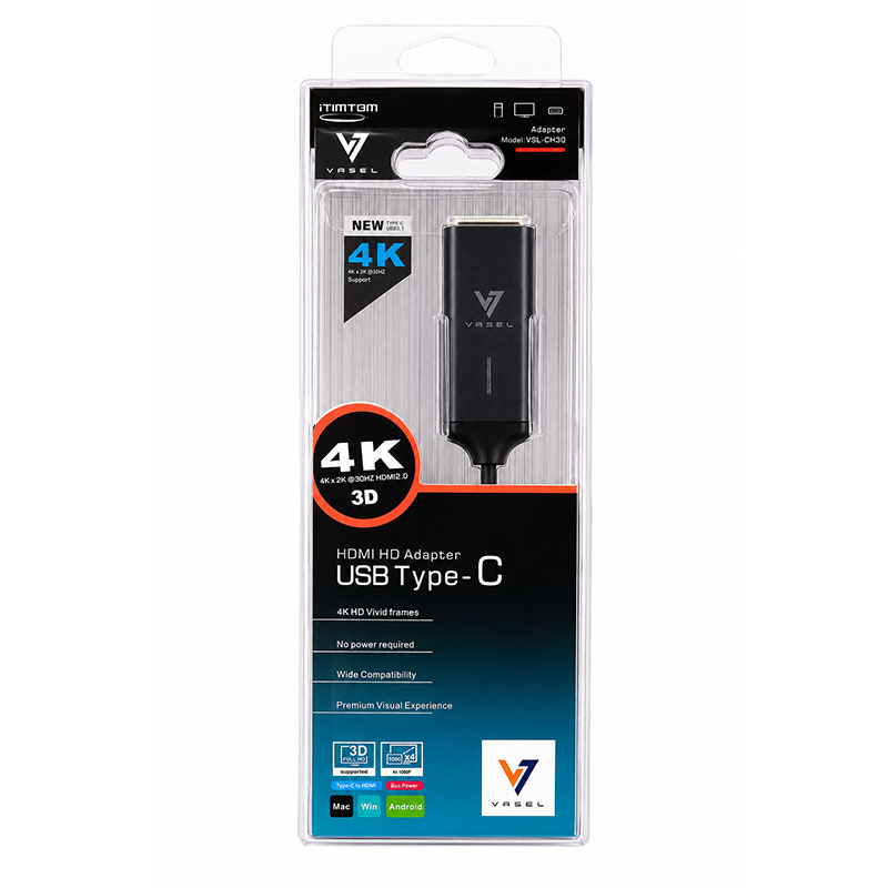 بسته بندی تبدیل Type-C به HDMI واصل مدل VSL-CH30