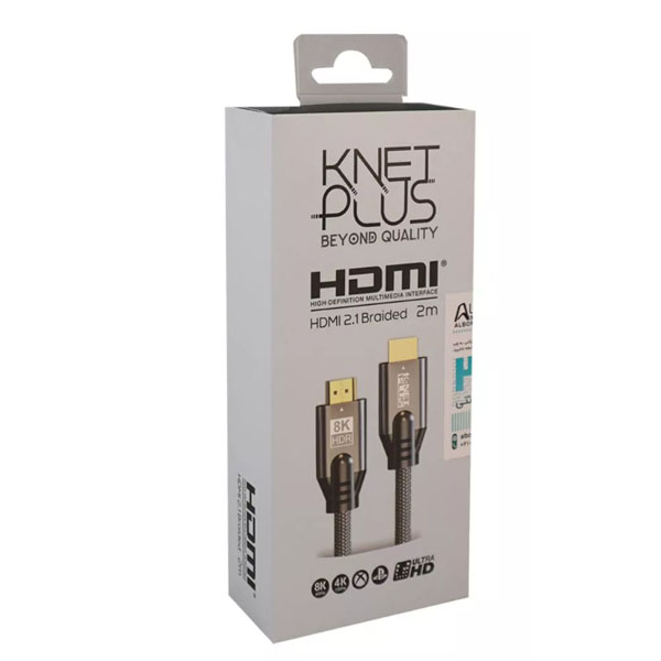 کابل HDMI 2.1 کی‌نت پلاس مدل 2 متری طرح کنفی
