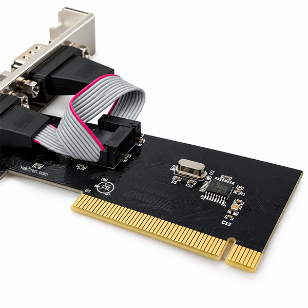 نمای کانکتور PCI کارت سریال RS232 دو پورت