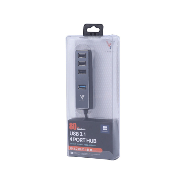 هاب USB3.1 چهار پورت واصل VASEL مدل VSL-HU380