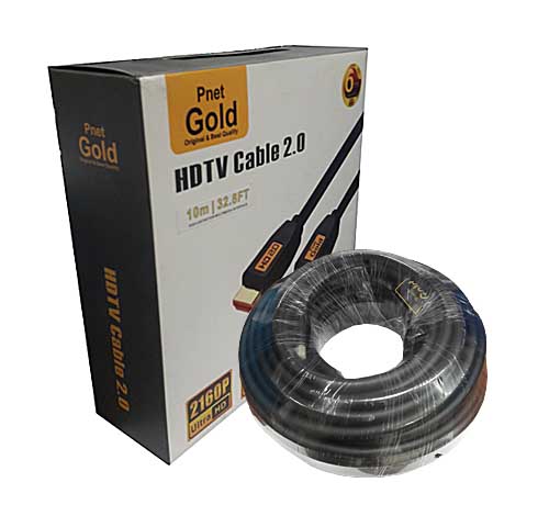 کابل HDMI ورژن 2.0 پی نت گلد 10 متری (PNET GOLD)